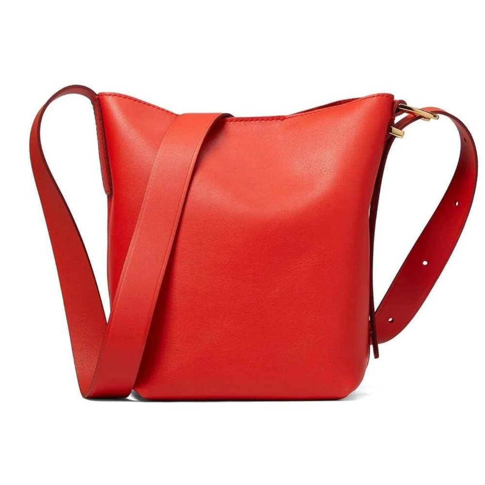 Madewell $138 The Essential Mini Bucket Tote in Red